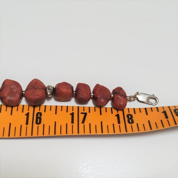 SILPADA Red Sponge Coral Necklace w Silver Pendant - N1370 HTF - Picture 12 of 13